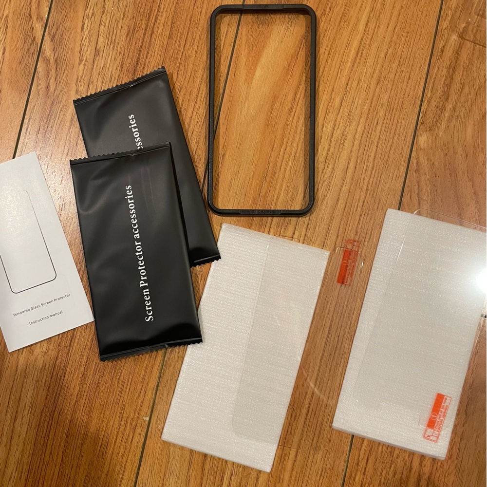 2 Black Screen Protector Accessories Set